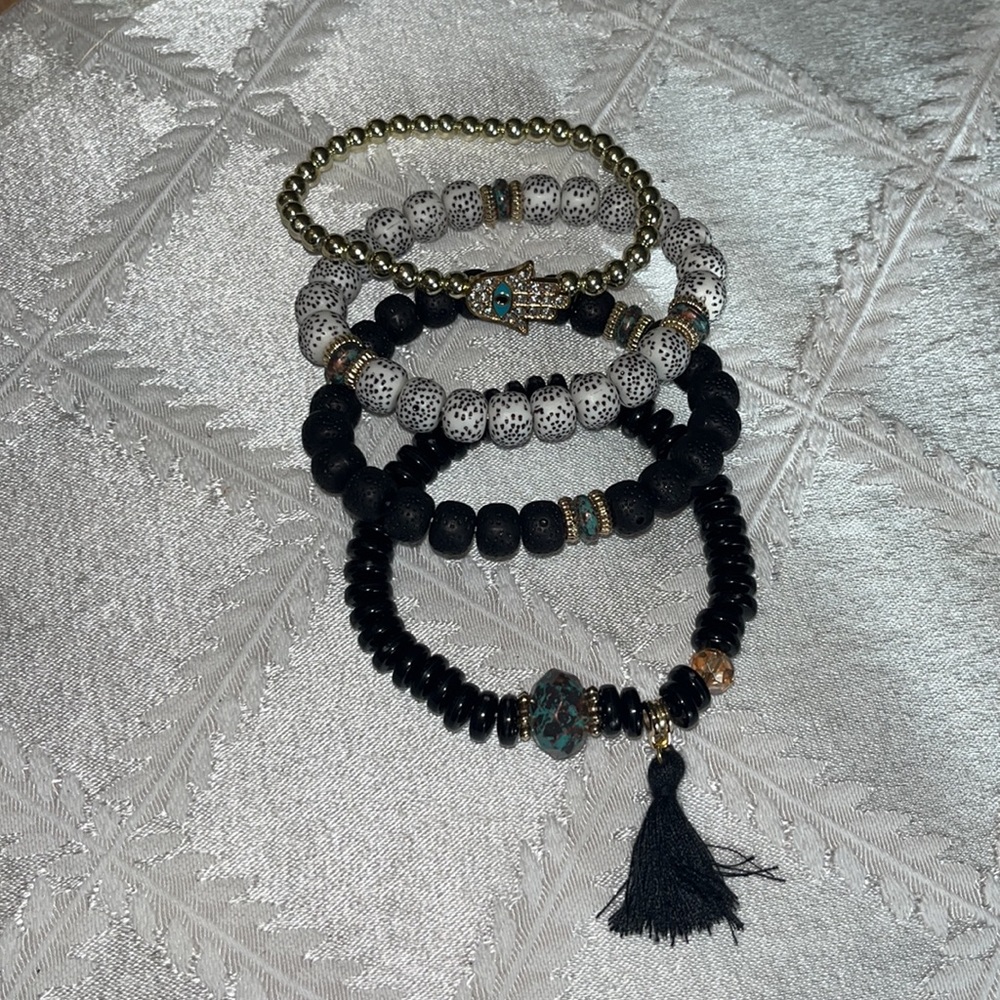 New Boho stackable stretch bead bracelets. (4) - Picture 2 of 4
